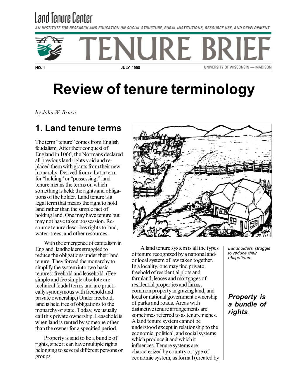Review of Tenure Terminology by John W