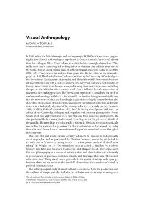 "Visual Anthropology" In