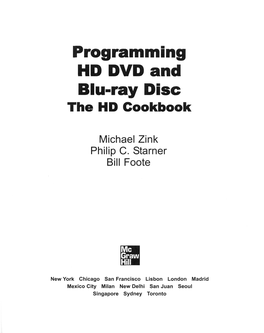 Programming HD DVD and Blu-Ray Diso the HD Cookbook