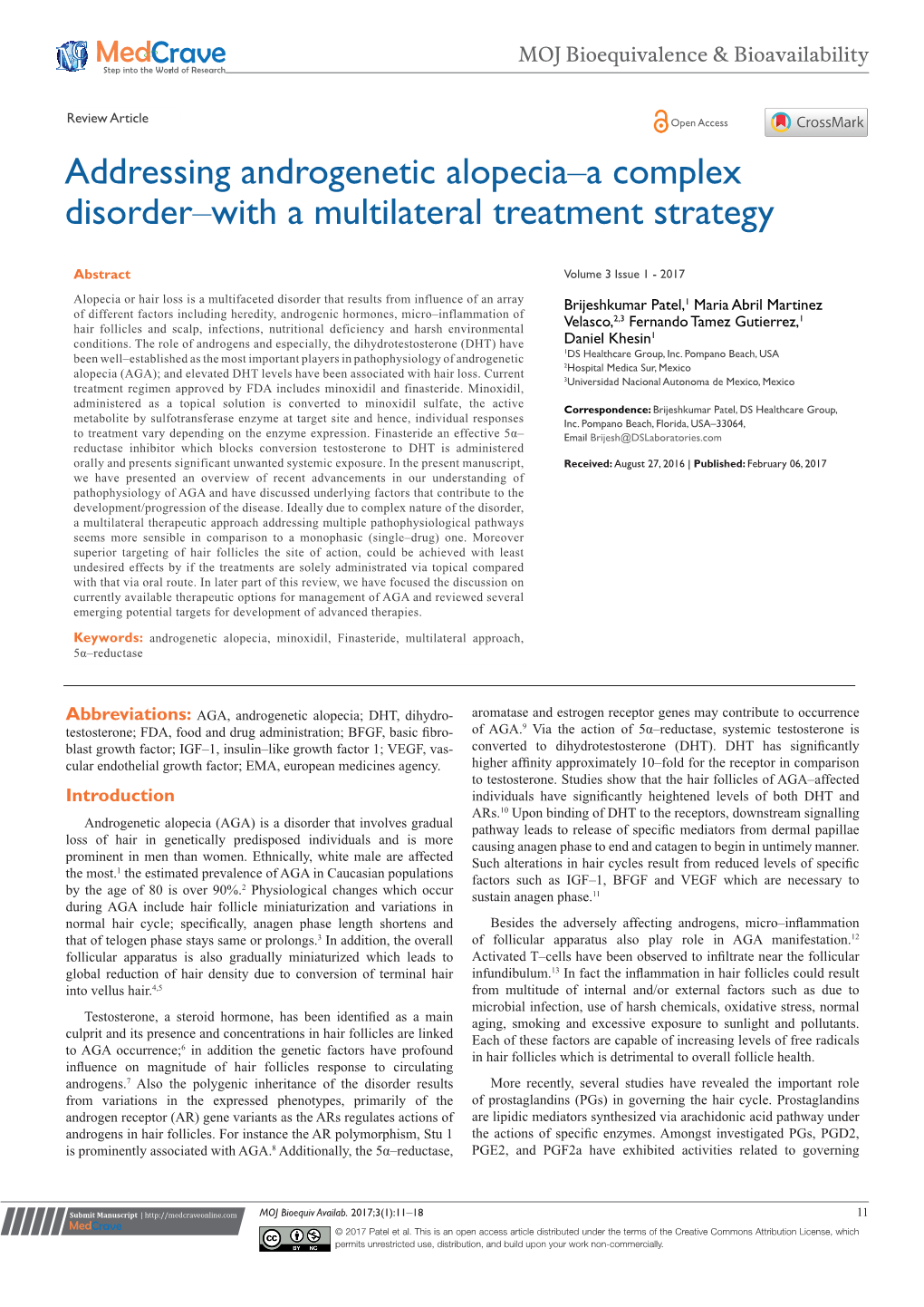 Addressing Androgenetic Alopecia‒A Complex Disorder‒With a Multilateral Treatment Strategy