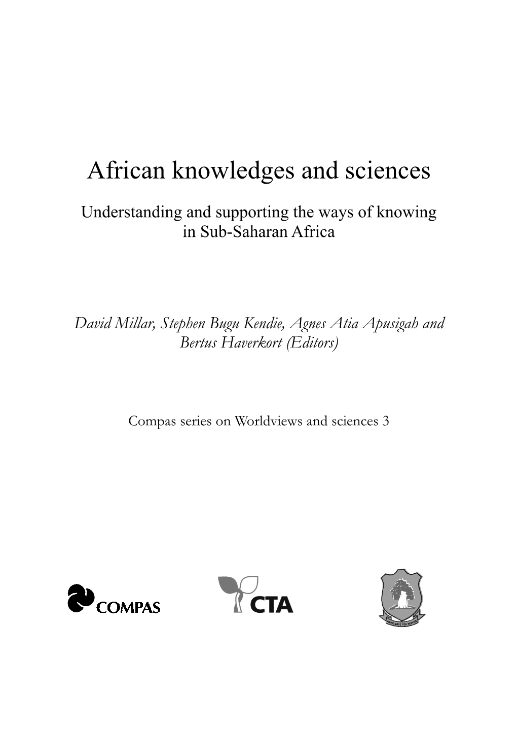 African Knowledges and Sciences