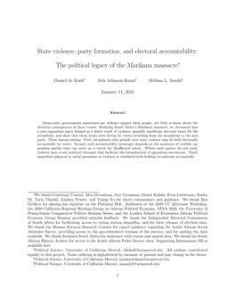 State Violence, Party Formation, and Electoral Accountability