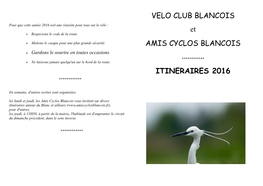 Circuits Vélo Le Blanc 2016