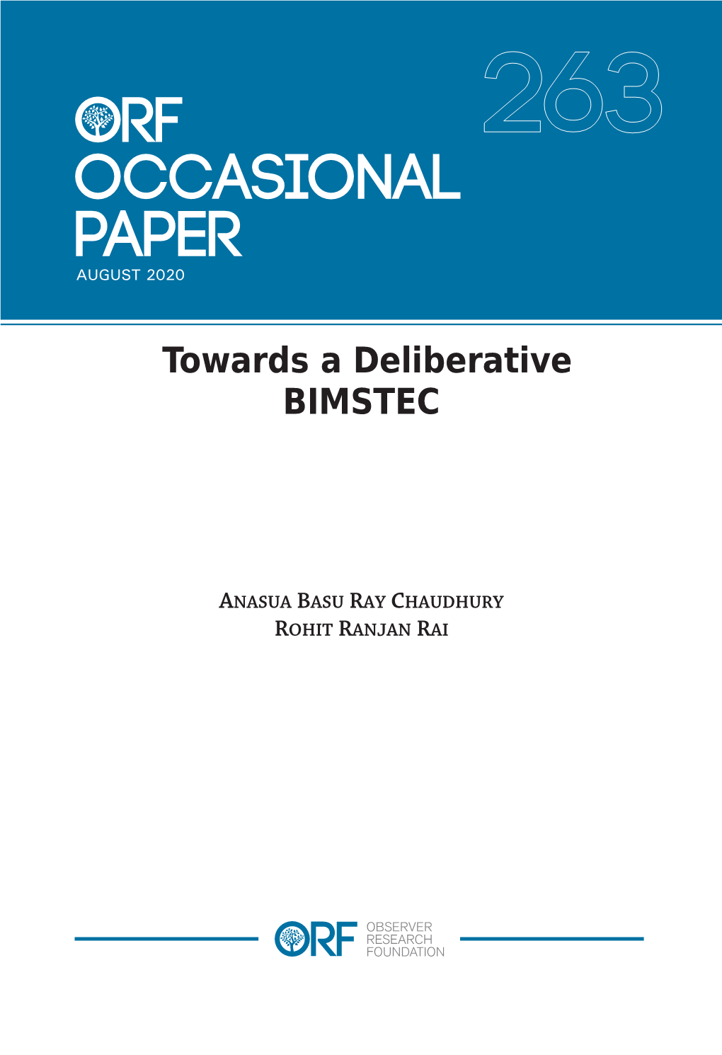 Towards a Deliberative BIMSTEC