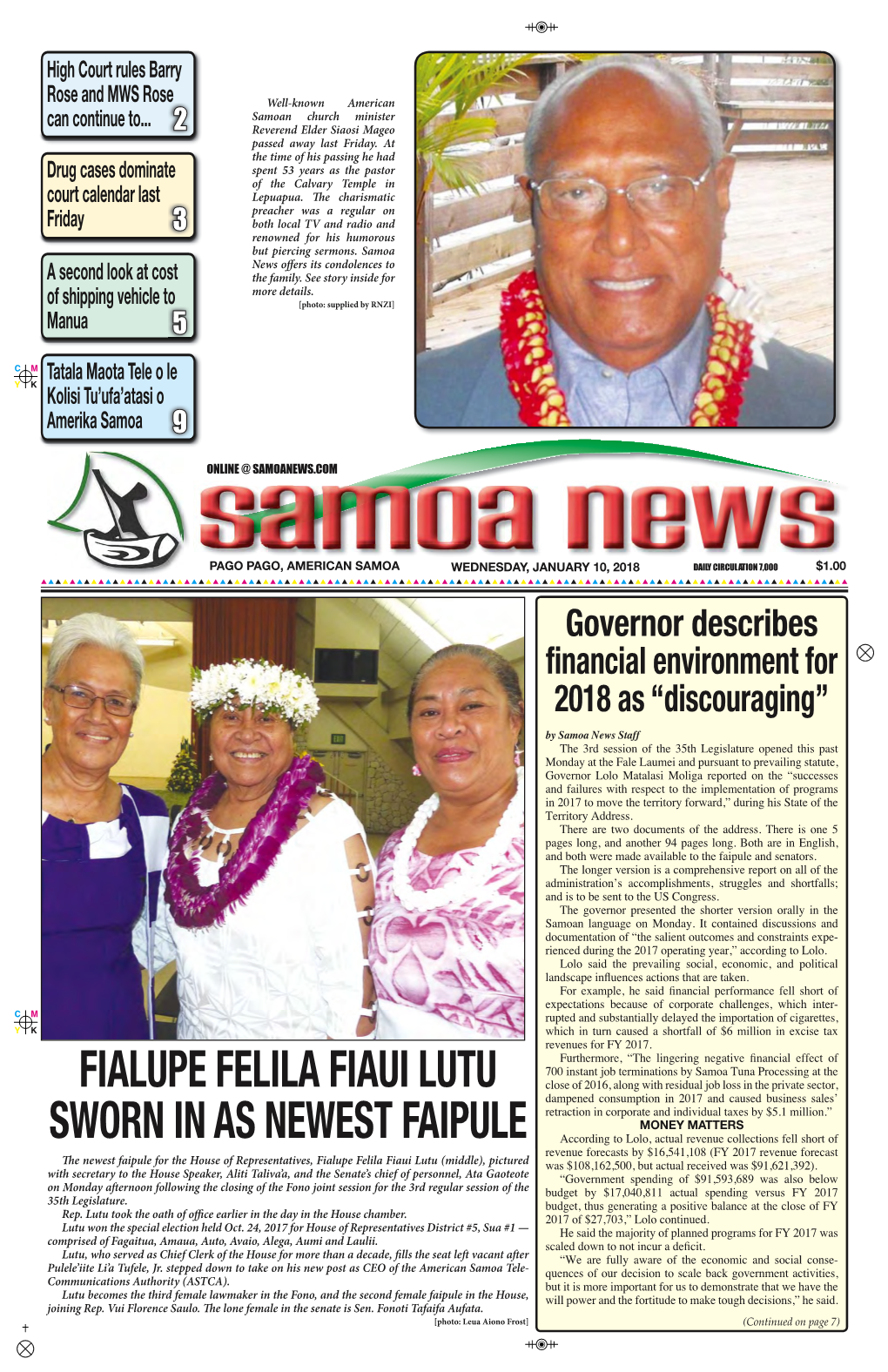 Fialupe Felila Fiaui Lutu Sworn in As Newest Faipule