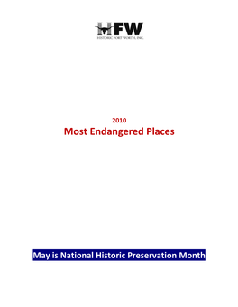 Most Endangered Places