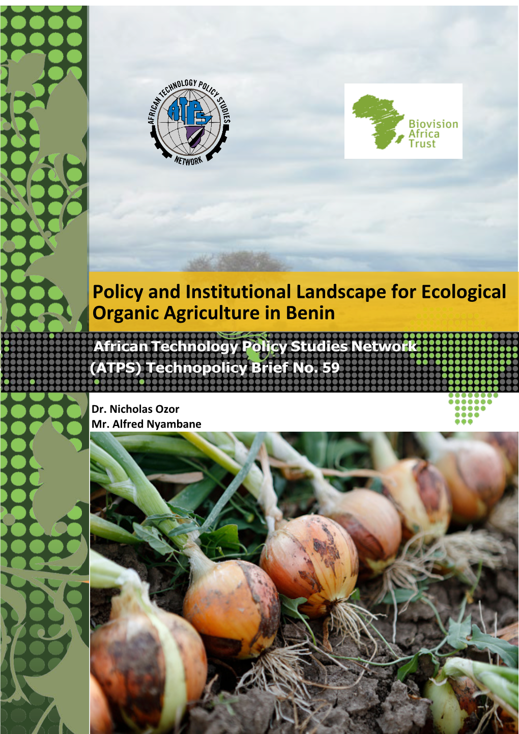 Policy and Institutional Landscape for Ecological Organic Agriculture in Benin