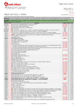 Flash Info 12.071 Price List 005 PRICE LIST 2012 + STOCK