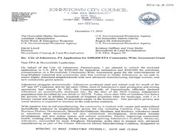 Johnstown, PA – Regional Priorities Form / Other Factors Checklist