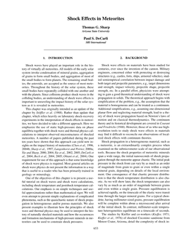 Shock Effects in Meteorites 653