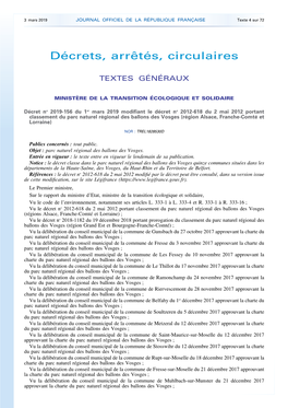 JOURNAL OFFICIEL DE LA RÉPUBLIQUE FRANÇAISE Texte 4 Sur 72