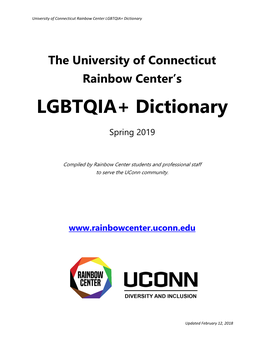 LGBTQIA+ Dictionary