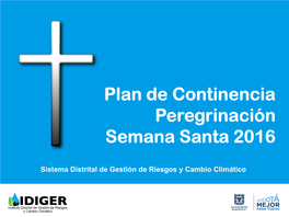 Plan De Contingencia Peregrinacion Semana Santa
