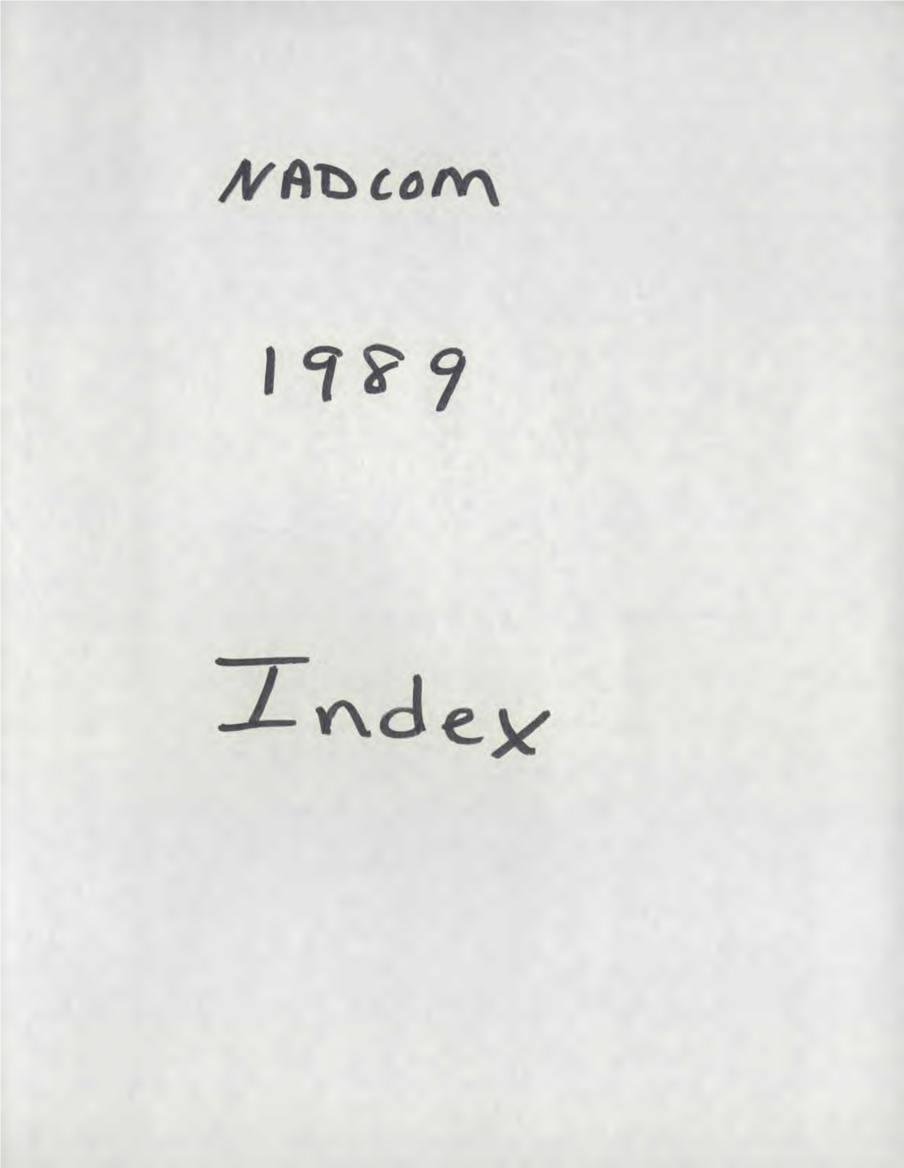 NAD Committee Minutes for December 31, 1989