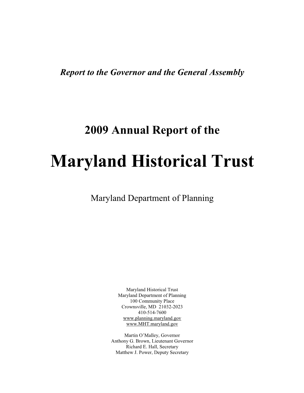 Maryland Historical Trust