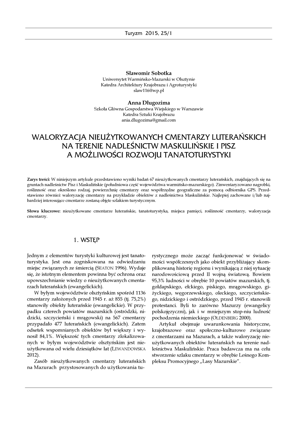 Waloryzacja Cmentarzy Luterańskich, Wersja Polska (PDF, 8,6MB)