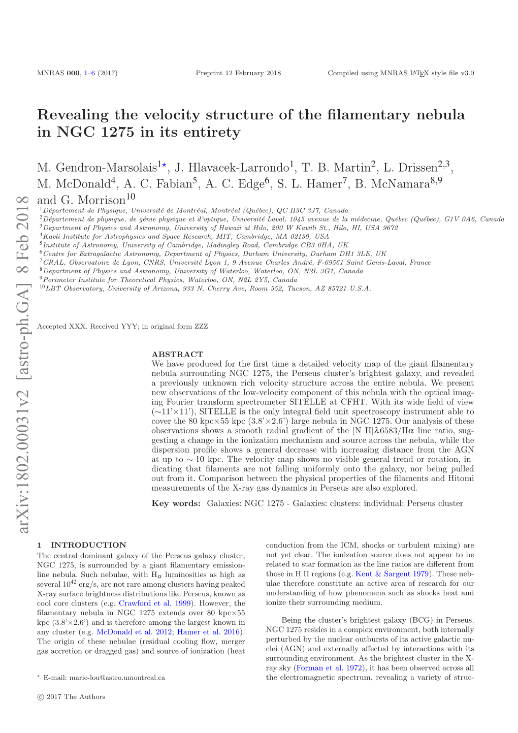 Revealing the Velocity Structure of the Filamentary Nebula in NGC 1275 In