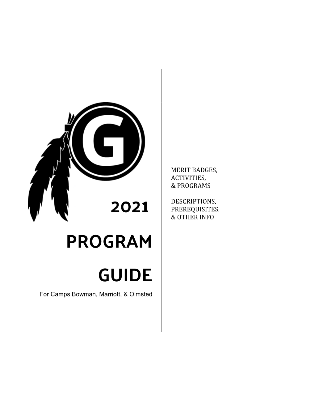 2021 Scouts BSA Program Guide & Prerequisites