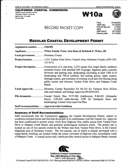 RECORD PACKET COPY Staff: K.Cuffe Staff Report: 4/21/2005 Hearing Date: 5/11/2005