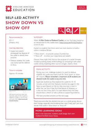 Show Down Vs Show Off Ks1–2