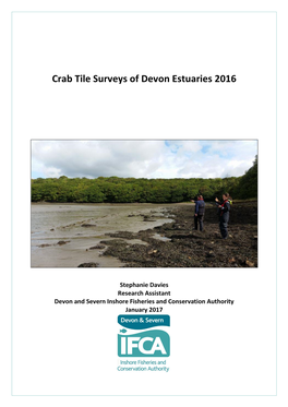 Crab Tile Surveys of Devon Estuaries 2016