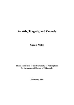 Strattis, Tragedy, and Comedy