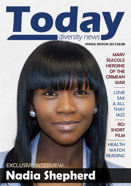 Nadia Shepherd Todadiversity News Spring Edition 2013 - Issue: 3