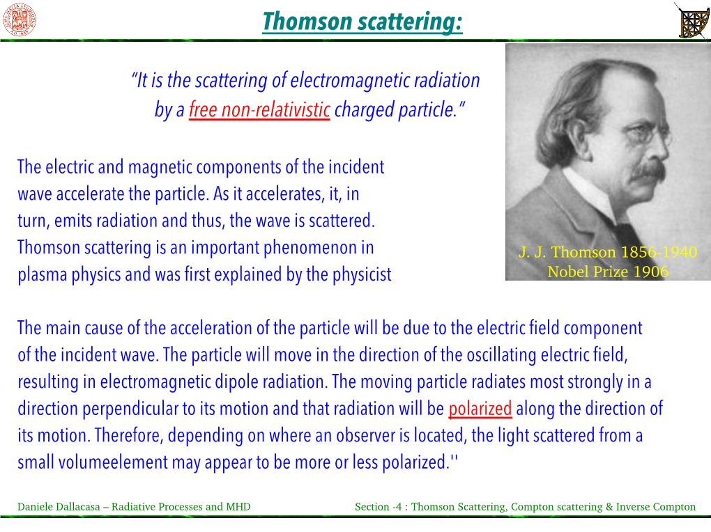 Thomson Scattering