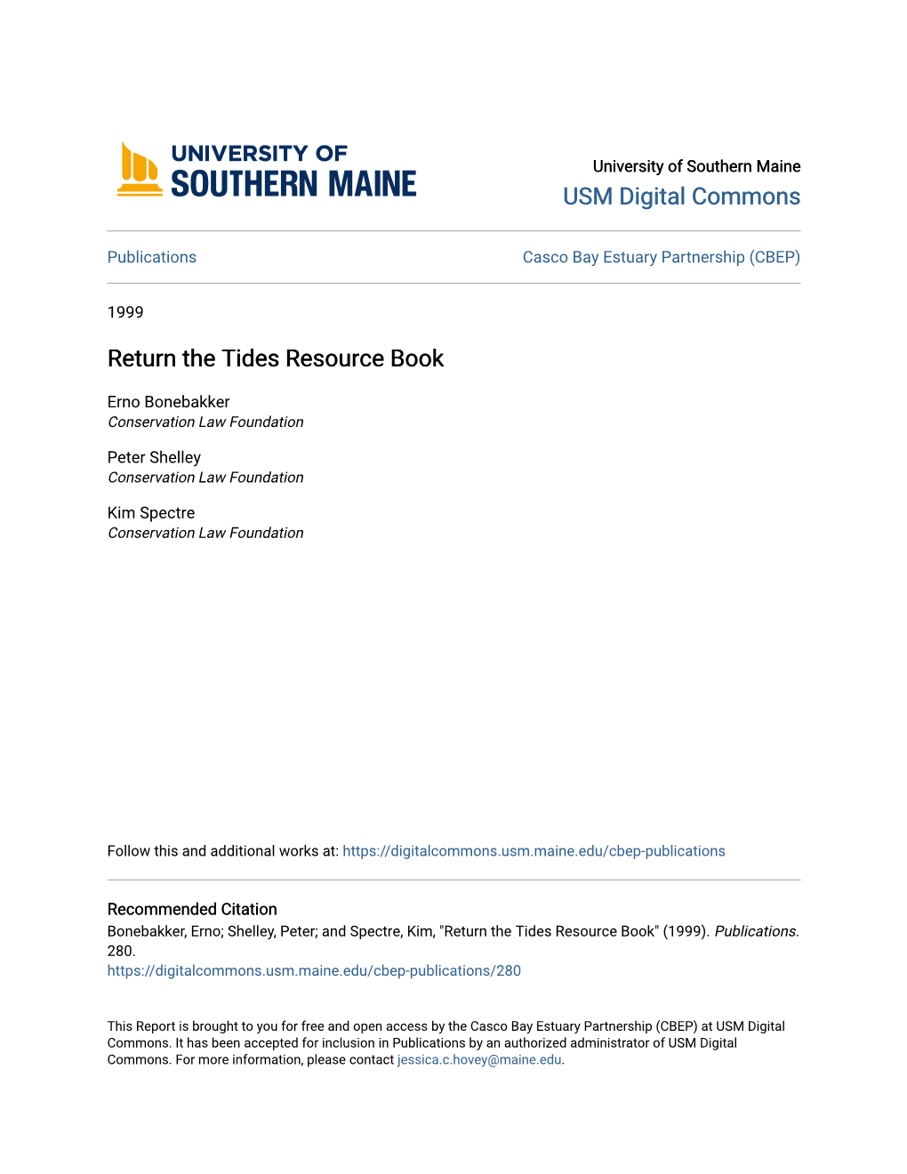 Return the Tides Resource Book
