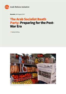 The Arab Socialist Baath Party: Preparing for the Post-War