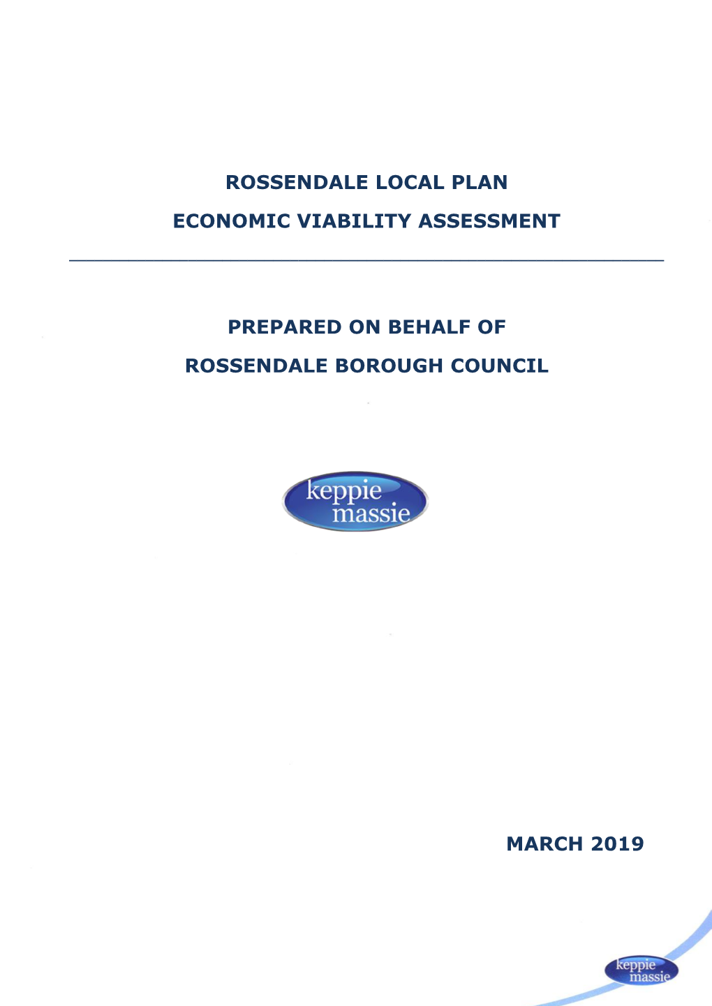 Rossendale Local Plan Economic Viability Assessment