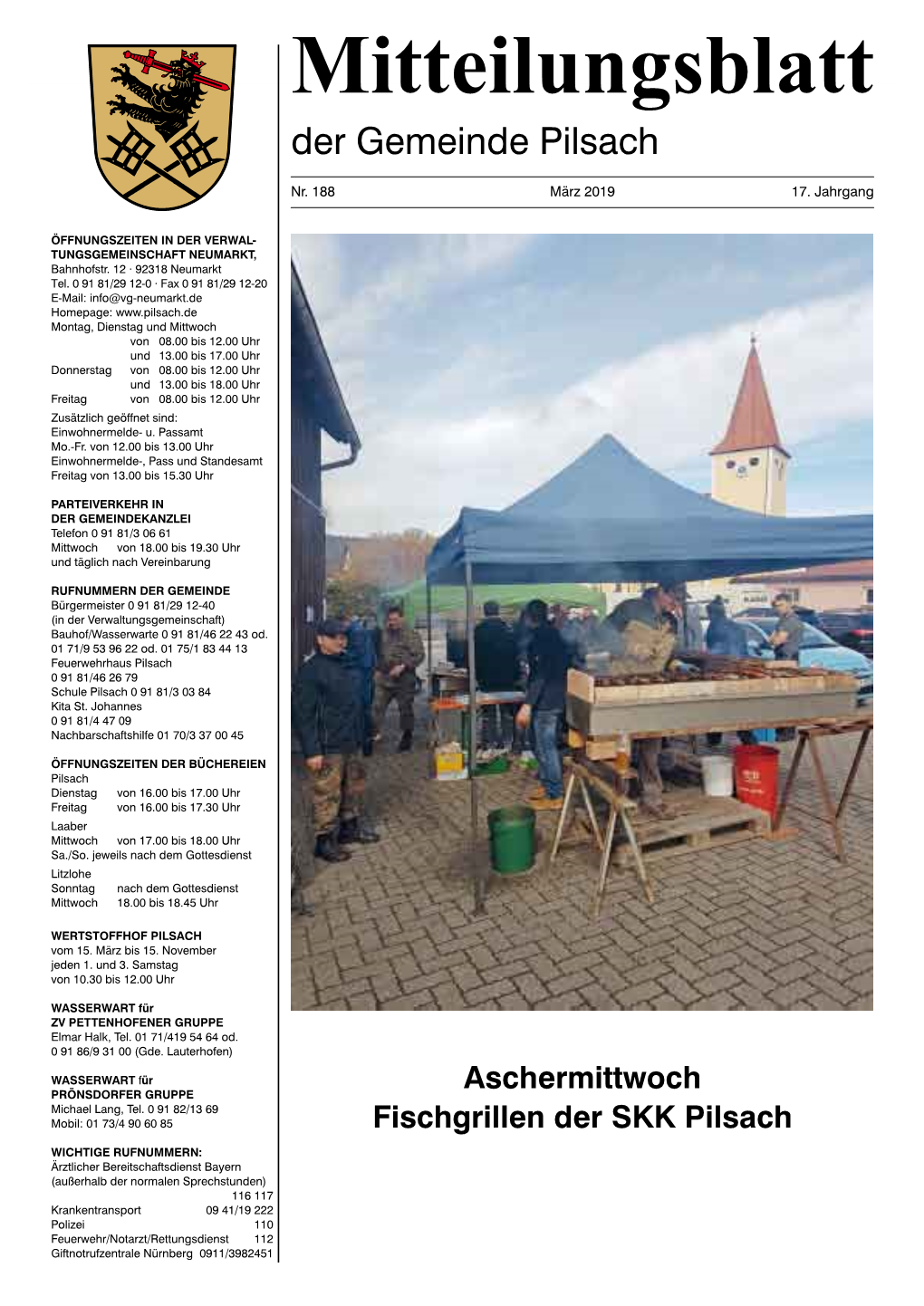Mitteilungsblatt Der Gemeinde Pilsachmitteilungsblatt - März 2019  Der Gemeinde Pilsach