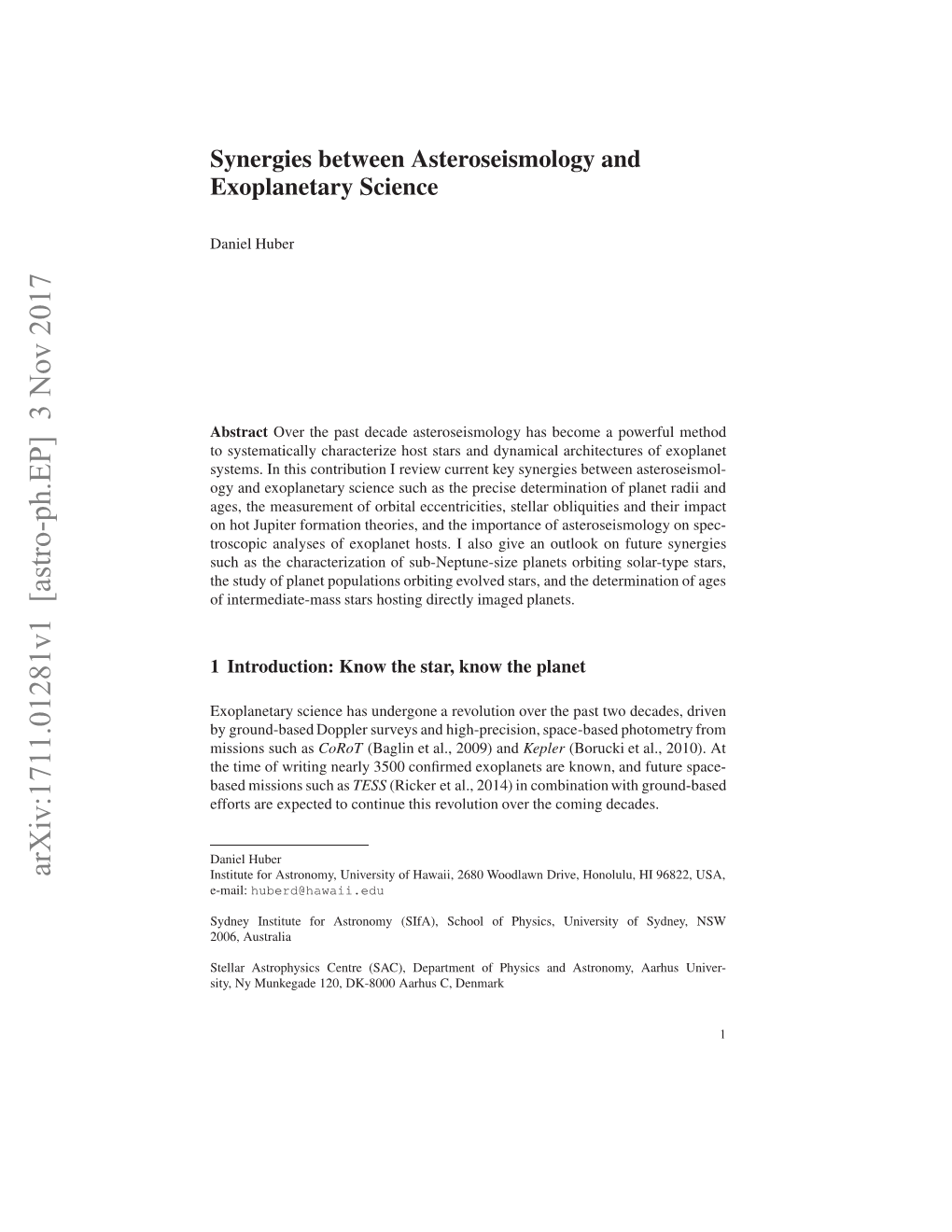 Synergies Between Asteroseismology and Exoplanetary Science 3