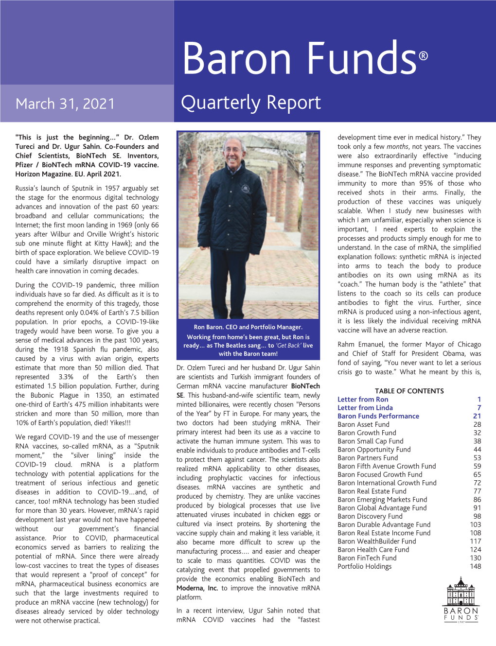 March 31, 2021 Quarterly Report