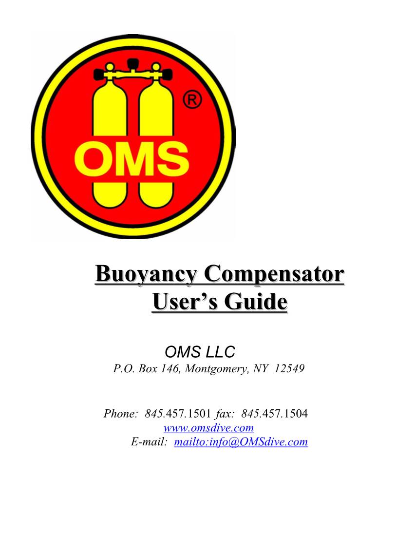 OMS Buoyancy Compensator User's Guide