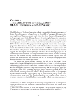 Chapter 4. the Gospel of Luke in the Palimpsest (H.A.G