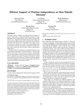 Efficient Support of Position Independence on Non-Volatile Memory