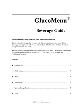 Glucomenu Beverage Guide