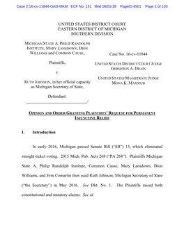 Case 2:16-Cv-11844-GAD-MKM ECF No. 151 Filed 08/01/18 Pageid.4501 Page 1 of 103