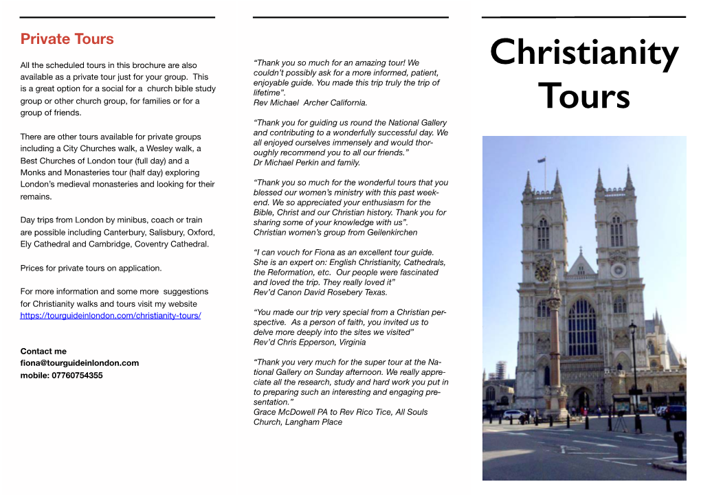 Christianity Tours