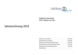 Jahresrechnung 2019