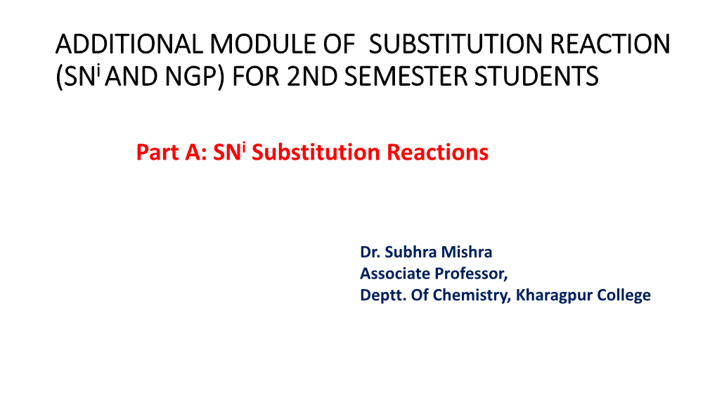 (Sni and NGP) for 2ND SEMESTER STUDENTS