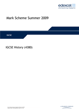 Mark Scheme Summer 2009