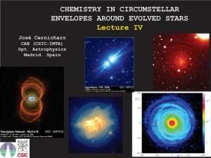 CHEMISTRY in CIRCUMSTELLAR ENVELOPES AROUND EVOLVED STARS Lecture IV José Cernicharo CAB (CSIC-INTA) Dpt