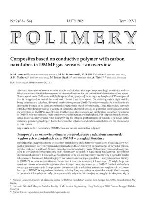Composites Based on Conductive Polymer with Carbon Nanotubes in DMMP Gas Sensors – an Overview
