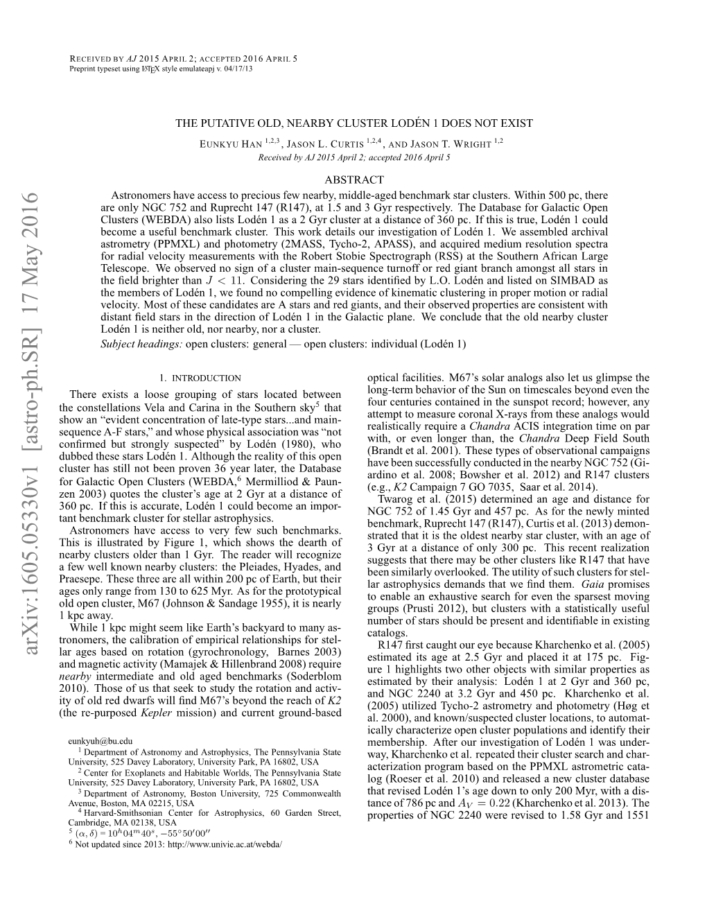 The Putative Old, Nearby Cluster Lod\'{E} N 1 Does Not Exist