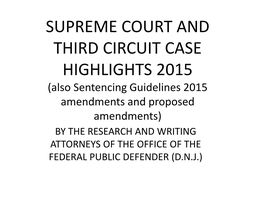 U.S. Sentencing Guidelines and Appellate Update Powerpoint