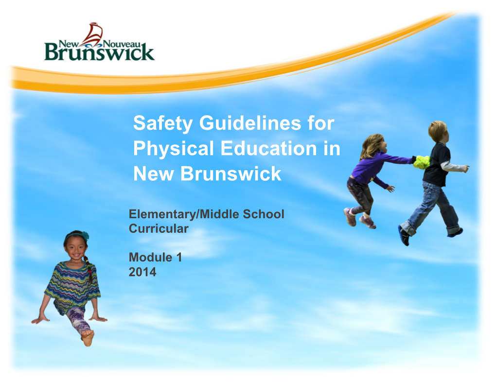 Safety Guidelines for Physical Education in New Brunswick