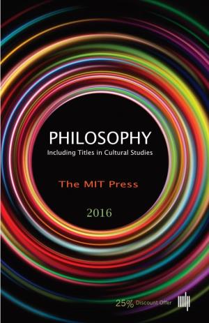 PHILOSOPHY Including Titles in Cultural Studies