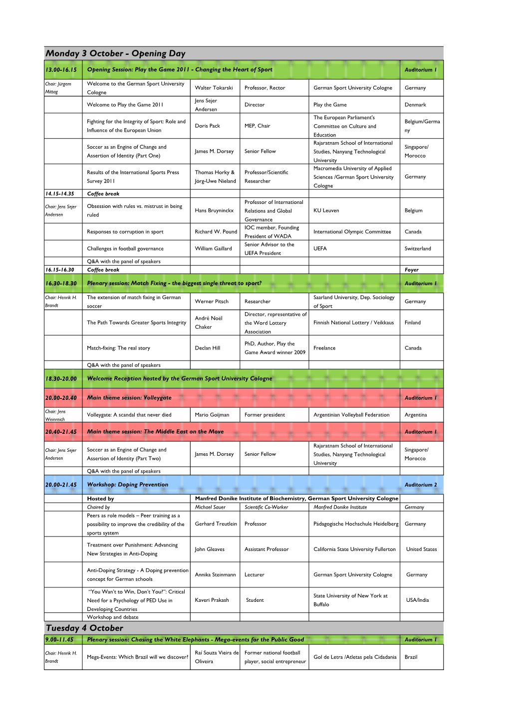 Conference Programme